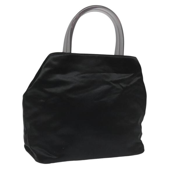PRADA Hand Bag Satin Black - Picture 1 of 12